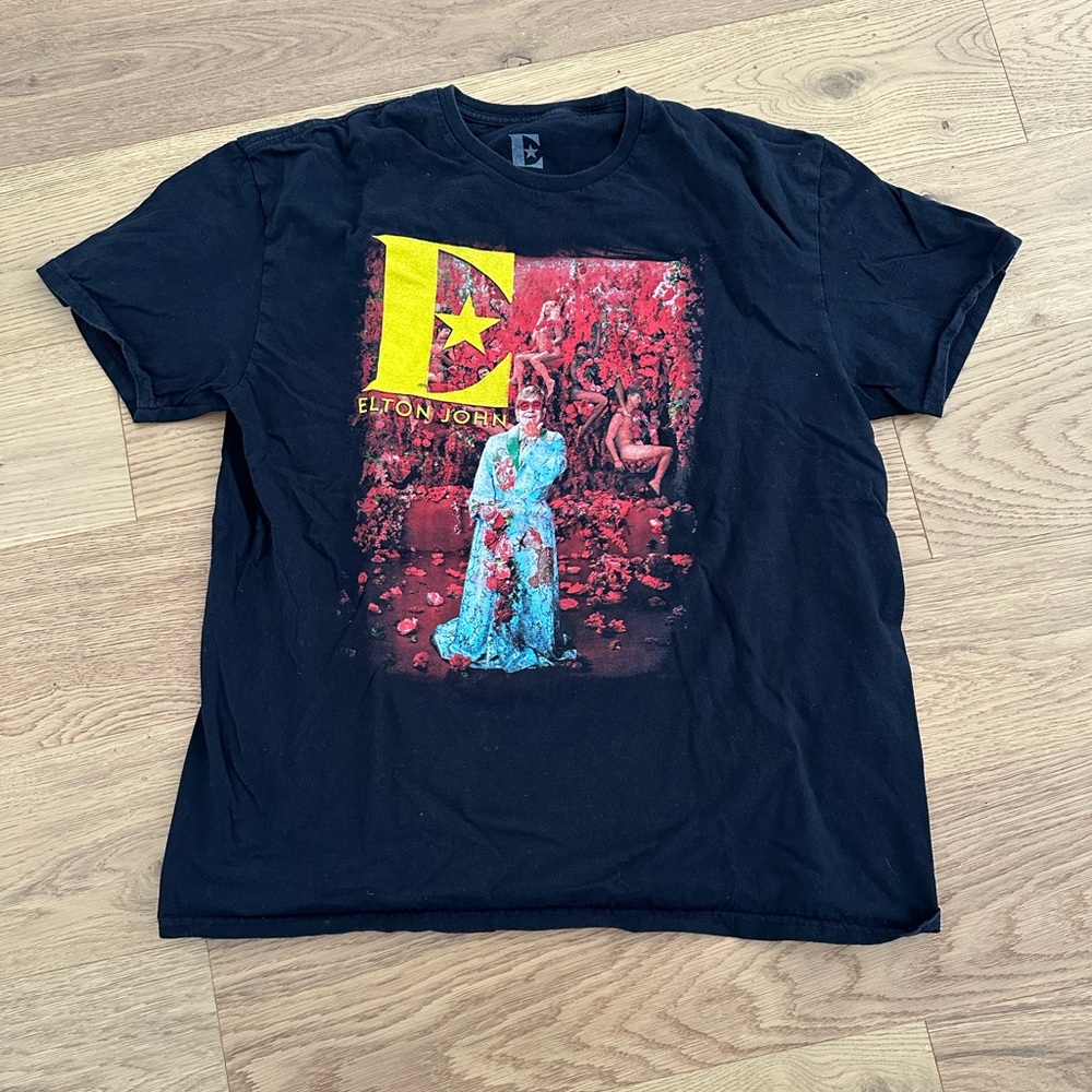 Elton John farewell 2022 concert tee black XL tshirt